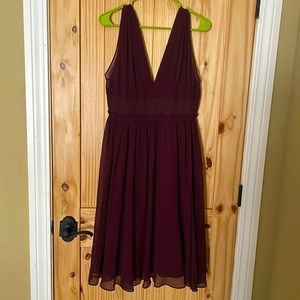 EUC J. Crew 100% Silk Size 6 Burgundy Party Dress